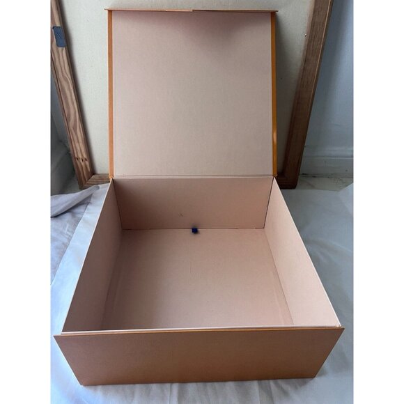 Louis Vuitton Empty Gift Box Orange Brown 13.5" x 14" x 5.5" - Picture 9 of 12